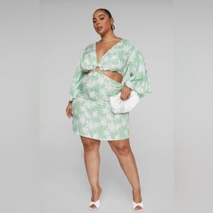 Tropical Palm Dress 4x